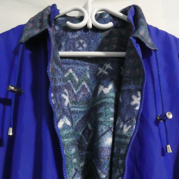 Vintage | OUTBROOK | ladies medium | Blue Reversible Nylon / Fleece Jacket - Picture 10 of 16